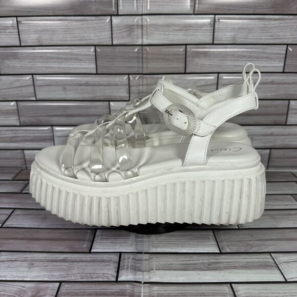 Circus NY by Sam Edelman Women's White Ester Platform Sandals Shoe Size 8-NEW - Picture 5 of 10